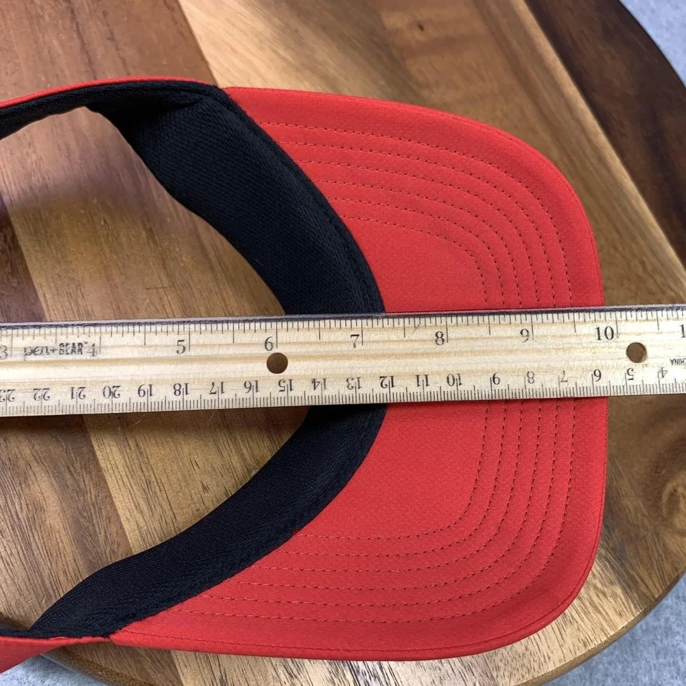 Under Armour‎ Hat Visor Strap Back Youth One Size Red Logo Golf Sports Athletic